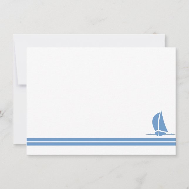 Note Card Sailboat Mitteilungskarte (Vorderseite)