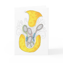 Note Card - Tennisball Überraschung