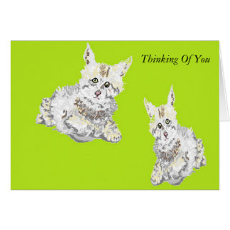 Note Carte de réflexion de vous /Kittens