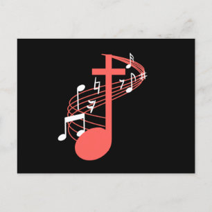 Note Cross Clef Church Chorchor Chormusikchor G Postkarte