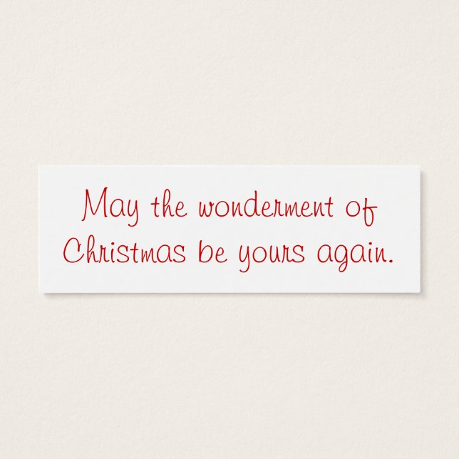 Note d'amour de Noël Vintage (Dos)