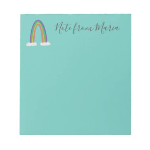 Note de - Bloc-notes bleu vert personnalisé