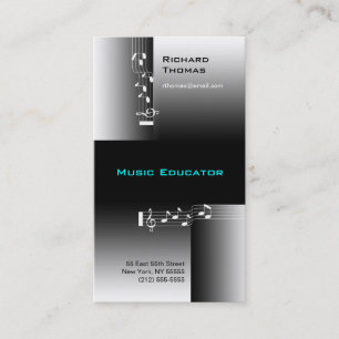 Note de carte de visite d'éducateur de musique