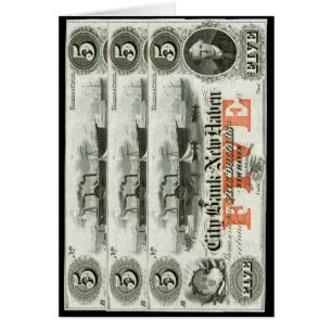 Note de cinq dollars de New Haven 1855