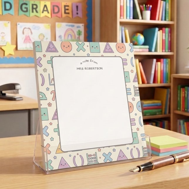 Note de l'enseignant Bloc-notes à motif pastel Mat (Créateur téléchargé)