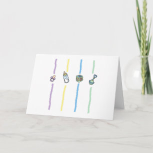 Note de Merci avec des objets de bébé
