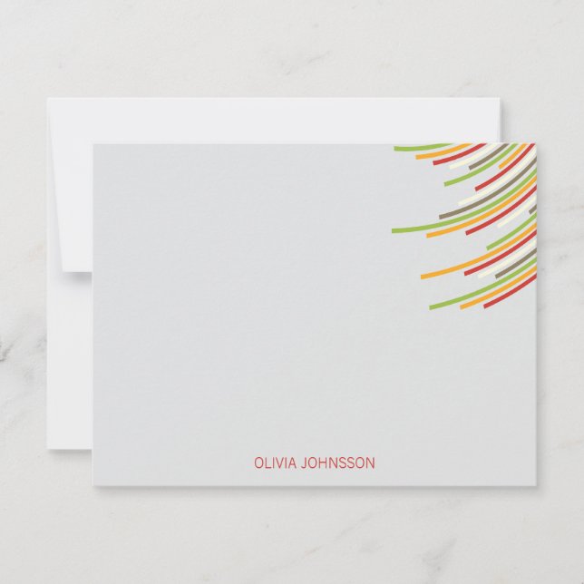 Note de Merci d'anniversaire de rayures de partie (Devant)