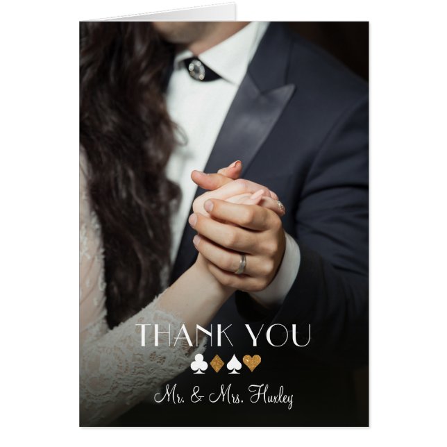 Note de Merci de photo de parties scintillantes (Devant)