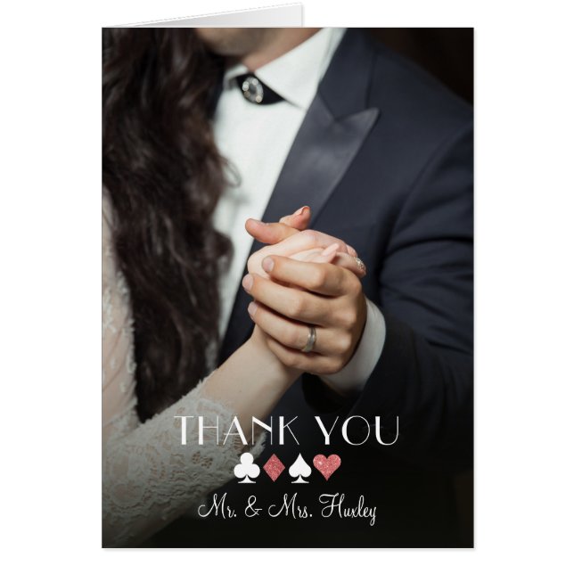 Note de Merci de photo de parties scintillantes de (Devant)