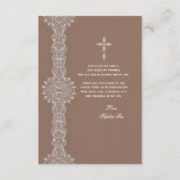 Note de Merci de pilier de dentelle