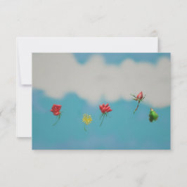 Note de Merci de roses rouges