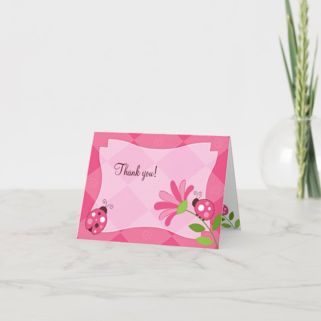 Note de Merci pliée par JARDIN de COCCINELLE (Devant)