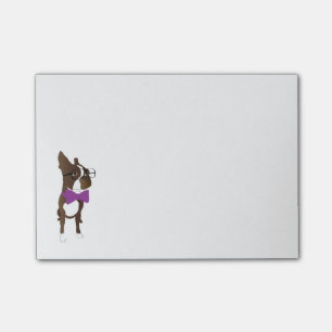 Note de post-it de Boston Terrier