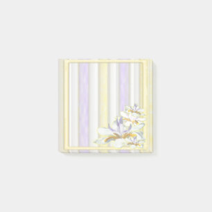 Note de post-it florale de l'abeille 3x3