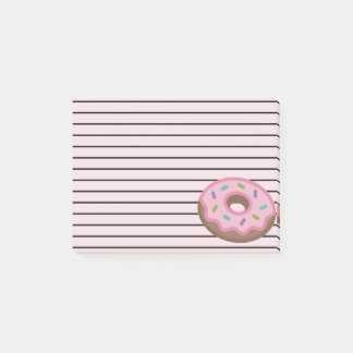 Note de post-it mignonne de beignet
