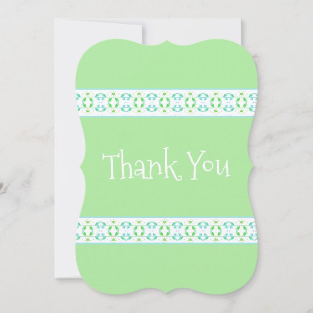 Note De Remerciement Délicate À L'Aide D'Un Modèle (Devant)