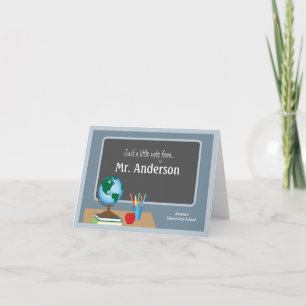 Note du journal Teacher Chalkboard Globe