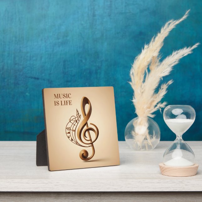 Note für benutzerdefinierten Text Musical Clef Fotoplatte (InSitu)