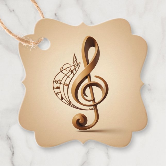 Note für benutzerdefinierten Text Musical Clef Geschenkanhänger (Vorderseite)