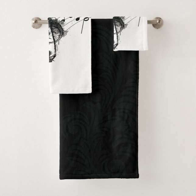 Note musicale de luxe noir et blanc (En situation)
