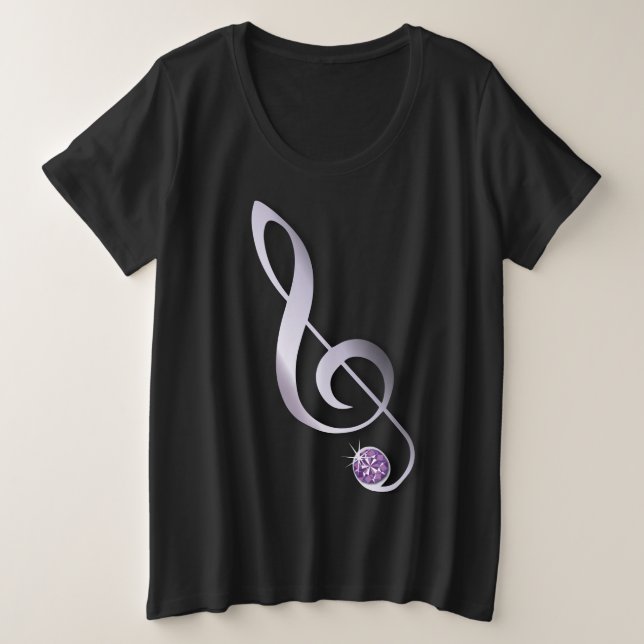Note musicale en strass bijoux (Design devant)