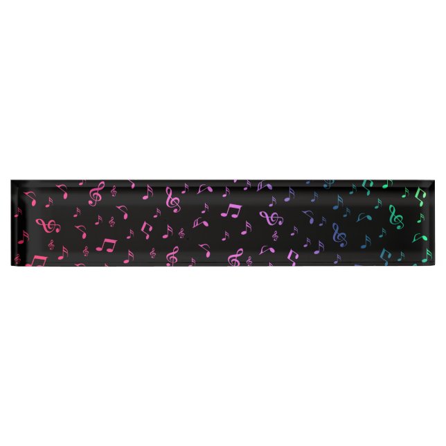 Note, Musik, Farbe, farbig + Muster, Haus Namensplakette (Vorderseite)