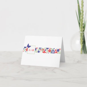 Note ou Carte de remerciements de monogramme Rou