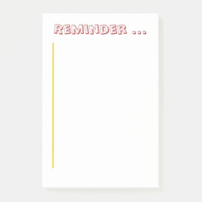 Note Pad - Erinnerung Notizblock (Vorderseite)