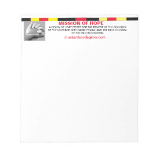 Note Pad for Mission of Hope Notizblock