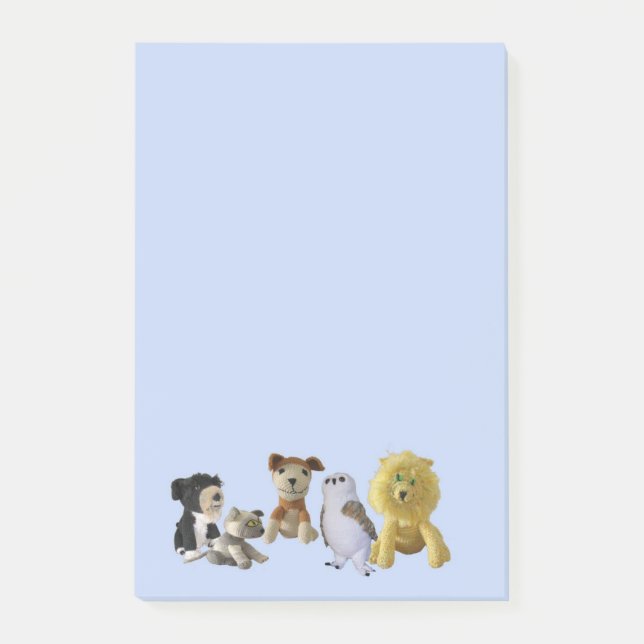 Note Pad - Group of Toy Animals Post-it Klebezettel (Vorderseite)