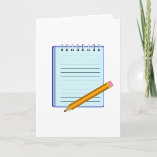 Note Pad Karte (Vorderseite)