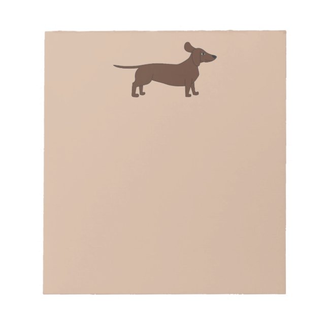 Note Pad mit Dackel Header Notizblock (Vorderseite)