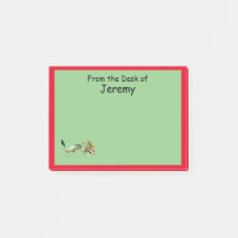 Note post-it - Dragon et frontière rouge