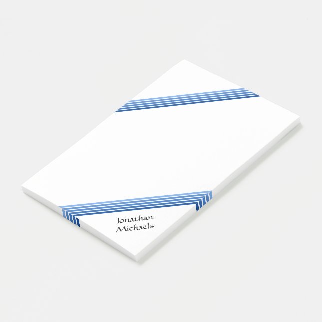 Note post-it - Nuances de bleu (Incliné)