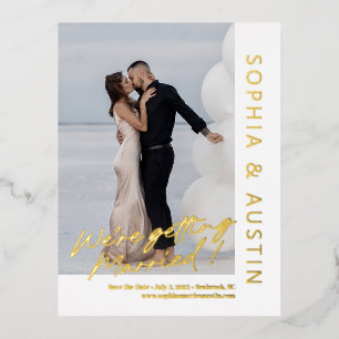 Note simple Mariage FOIL Enregistrer La Date Carte