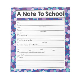 Note sur le Bloc-notes de l'enseignant, excuse d'a