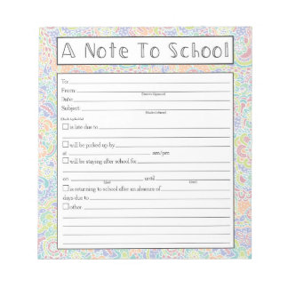 Note sur le Bloc-notes de l'enseignant, excuse d'a