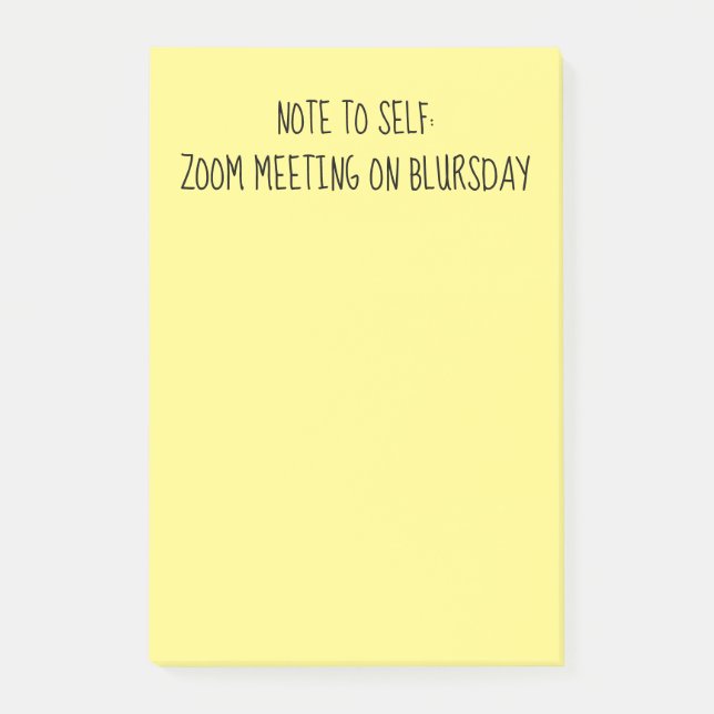 "Note to Self" Funny Blursday Post-It-Notes Post-it Klebezettel (Vorderseite)