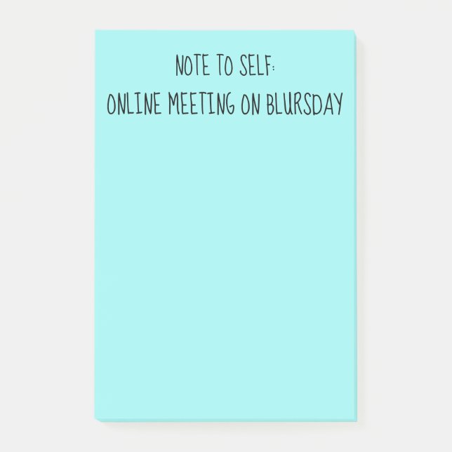 "Note to Self" Funny Quarantäne Notes Post-it Klebezettel (Vorderseite)