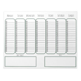 Notebook (27,94 x 21,59 cm), 40 Seiten - Liste Notizblock