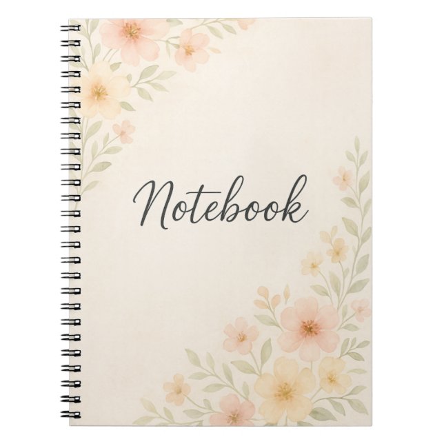 Notebook-Abdeckung "Watercolor Garden" Notizblock (Vorderseite)