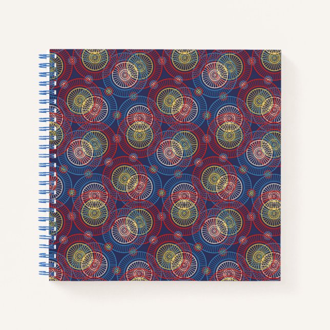 Notebook-Abstrakte Kreise Notizbuch (Vorderseite)