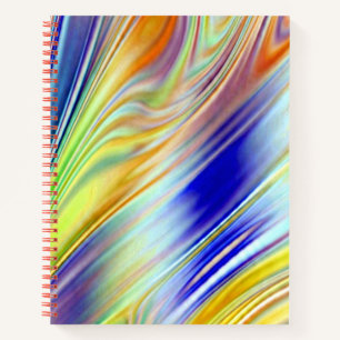 Notebook, abstrakte, lebendige Multicolor-Linien Notizbuch