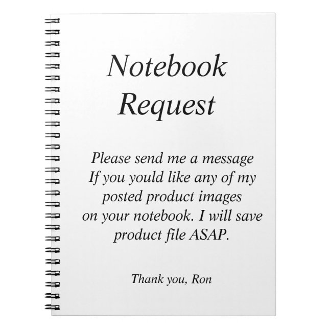 Notebook-Anforderung Notizblock (Vorderseite)