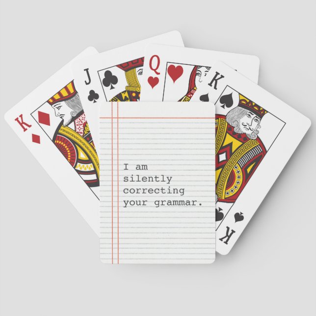 Notebook-Artikel Sonderangebot für Lehrer Geschenk Spielkarten (Rückseite)