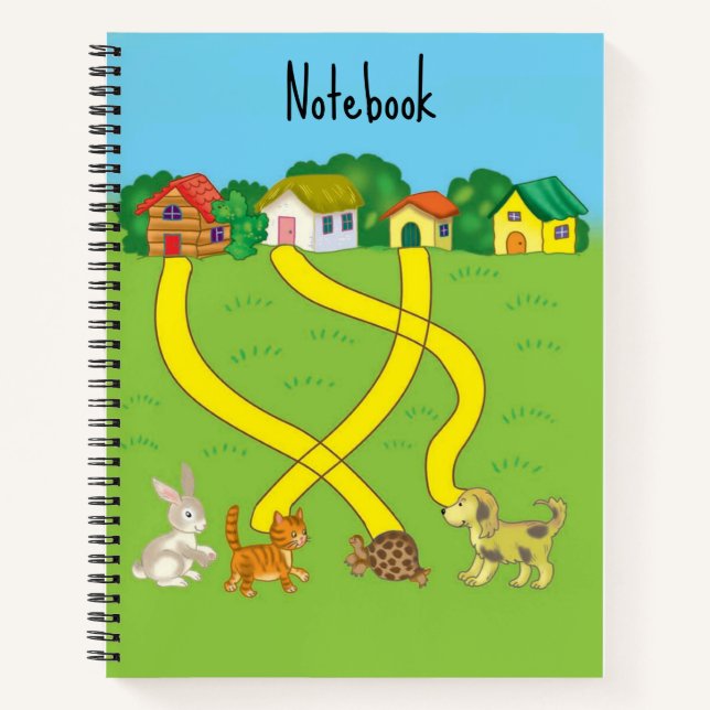 Notebook-Cartoon Labirinth für Kinder Notizbuch (Vorderseite)