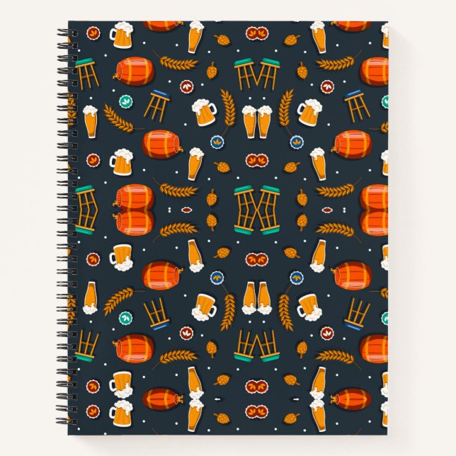 Notebook covers with a playful, colorful pattern notizbuch (Vorderseite)