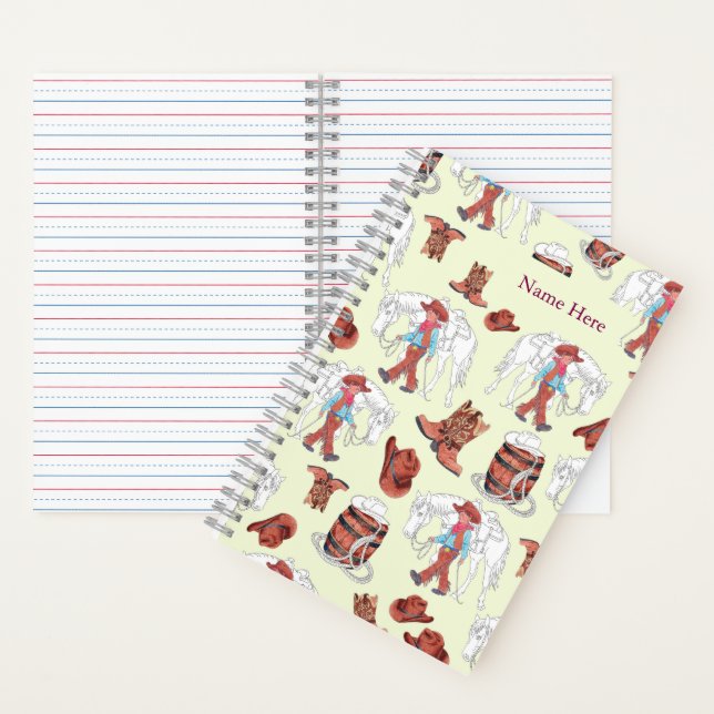 Notebook-Cowboy und Pferd Notizbuch (Innen)