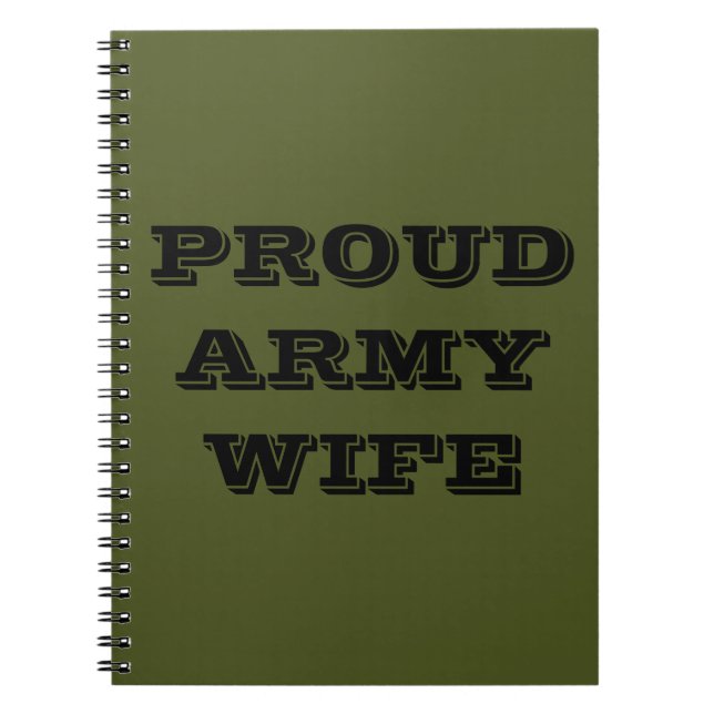Notebook-Ehefrau der Proud-Armee Notizblock (Vorderseite)