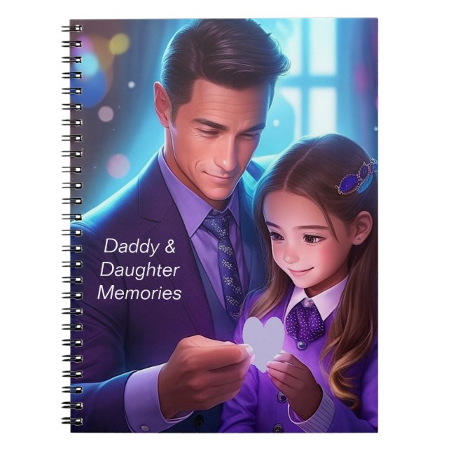 Notebook-Erinnerungen Daddy & Daughter Notizblock (Vorderseite)